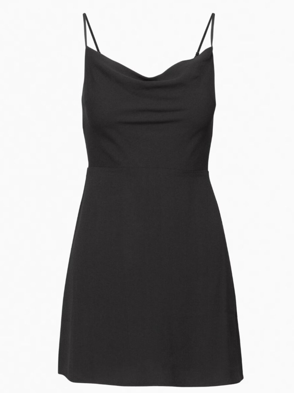 Aritzia Sunday Best "Sun-Deh" Spencer Mini Cowl Neck Black Dress